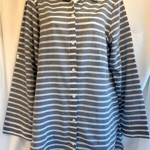 Tommy Bahama Blue and White Striped Swim Coverup